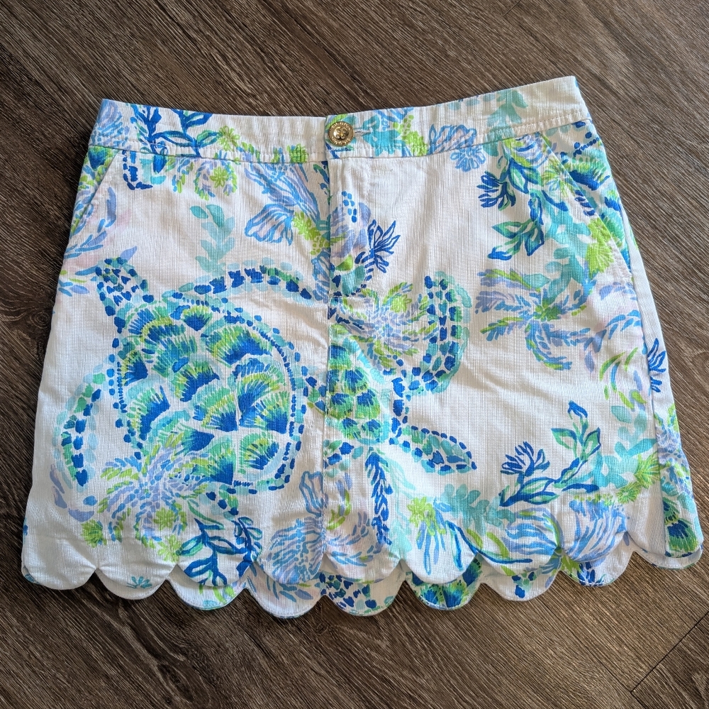 Lilly Pulitzer Colette Skirt Resort White Island Ride Size 4